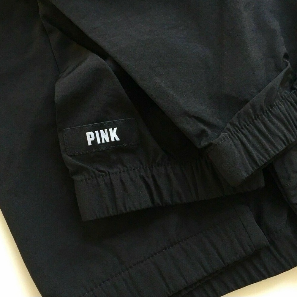 VS Pink Mockneck Anorak Zip Jacket Lightweight Coat Hooded Black L/XL - Picture 6 of 8